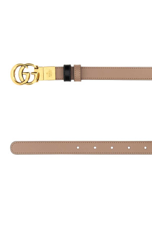 Cappuccino leather GG Marmont reversible belt GUCCI (6594180YATC)