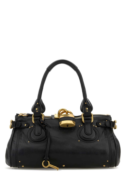 Black leather Paddington shoulder bag CHLOE (CH25WS802P75)