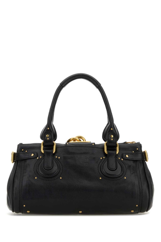 Black leather Paddington shoulder bag CHLOE (CH25WS802P75)