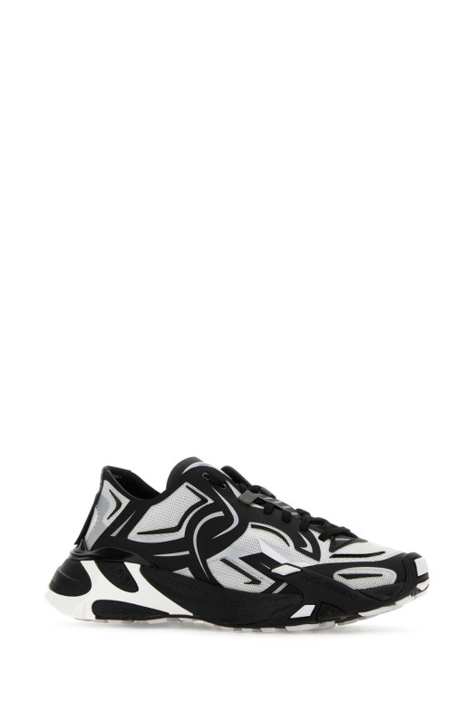 Two-tones fabric Dragon sneakers White/Black DOLCE & GABBANA (CS2175AH405)