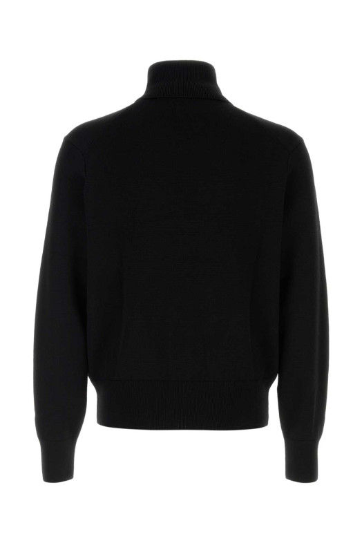 Black wool sweater White AMI (HKS827001)