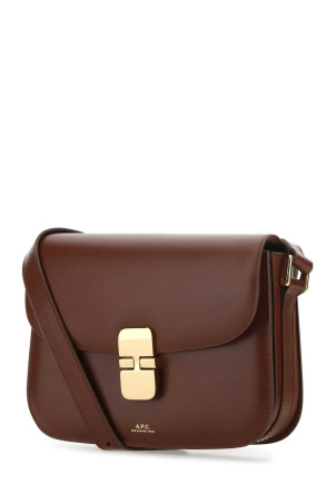 Brown leather small Grace crossbody bag Multicolor A.P.C. (PXBMWF61413)