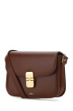 Brown leather small Grace crossbody bag Multicolor A.P.C. (PXBMWF61413)