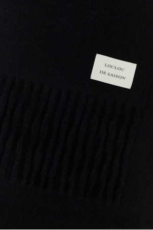 Black alpaca blend Santo scarf Black LOULOU DE SAISON (SANTO)