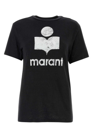 Black linen Zewel t-shirt ISABEL MARANT ETOILE (TS0001FBA1N10E)
