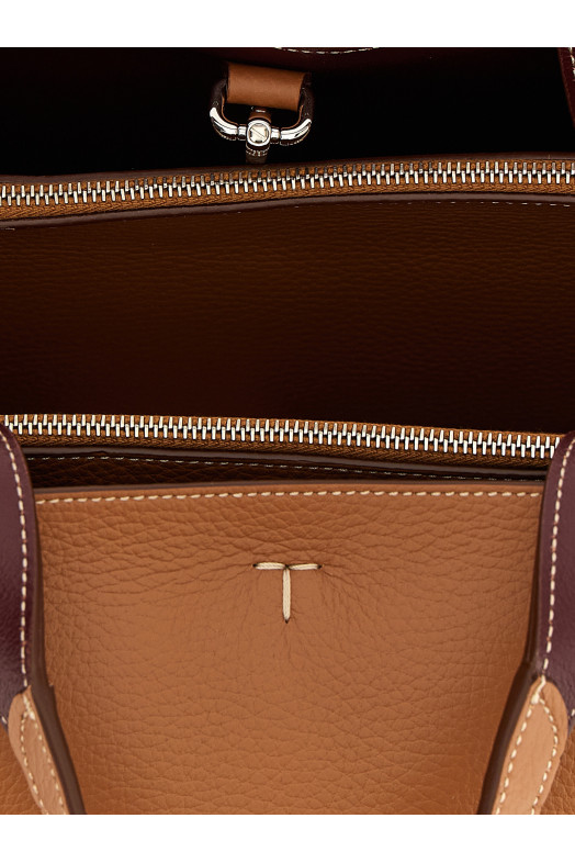 Мини-кожаная сумочка коричневого цвета TOD'S XBWAPAFL100QRI9P13