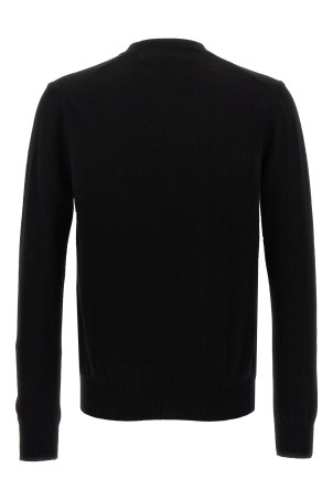 Logo patch cardigan Black