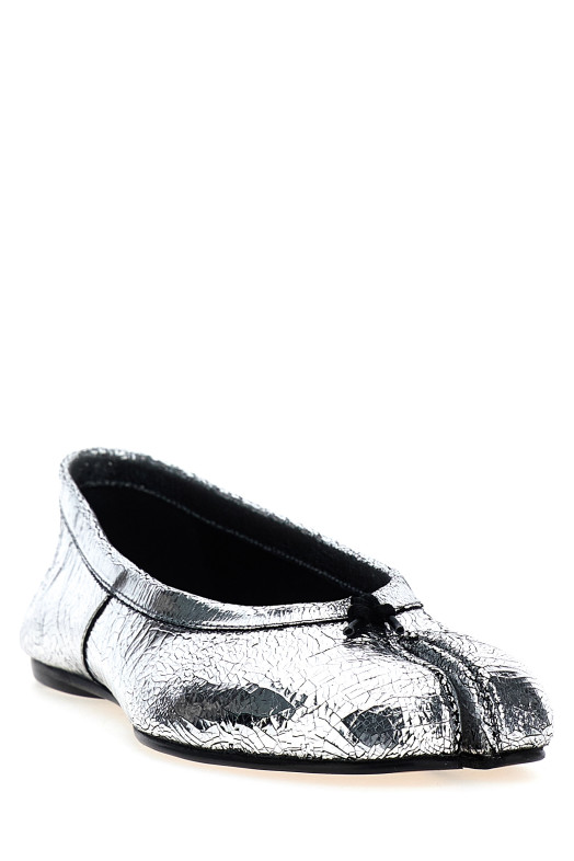'Tabi Broken Mirror' ballet flats Silver