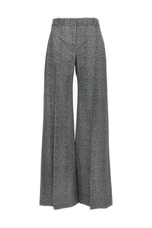 Herringbone trousers Gray