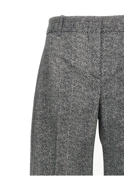 Herringbone trousers Gray
