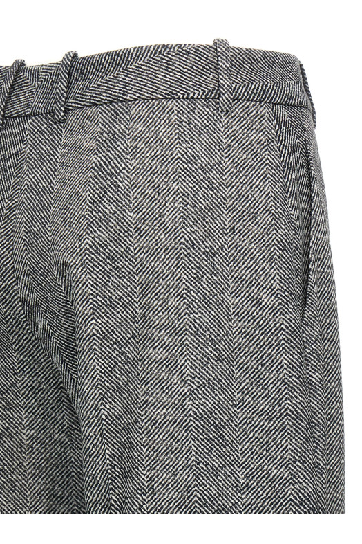 Herringbone trousers Gray