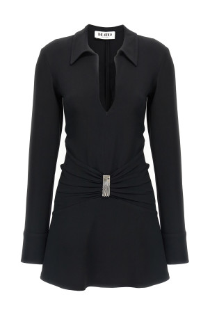 Mini polo dress Black