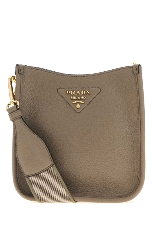 Dove grey leather crossbody bag PRADA (1BH191V7NO2DKV)
