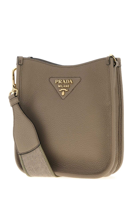 Dove grey leather crossbody bag PRADA (1BH191V7NO2DKV)