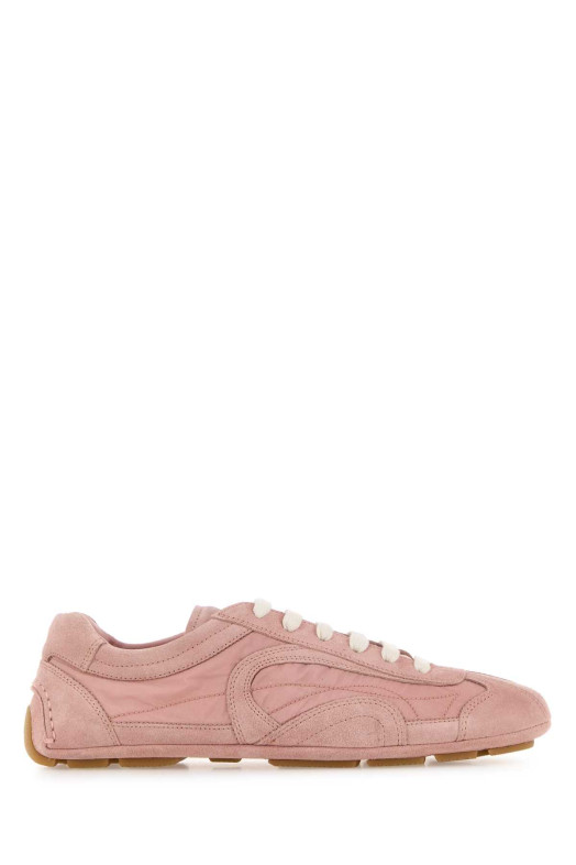 Pink suede and Re-Nylon Montecarlo Re-Edition 2005 sneakers PRADA (1E247OFD010D7C)