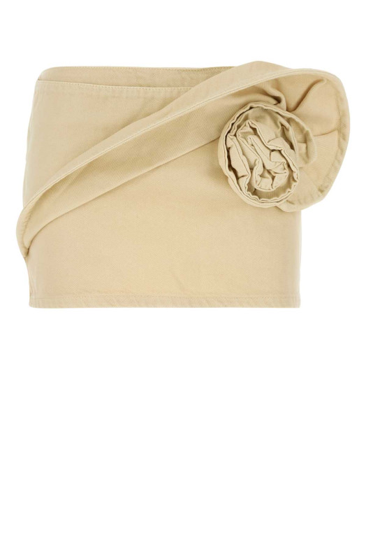 Cream denim mini skirt Beige MAGDA BUTRYM (203426)