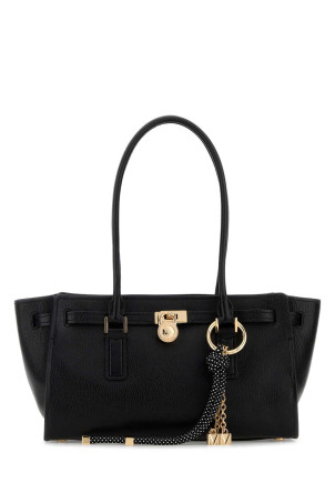 Черная кожаная сумка для покупок Hamilton Черная MICHAEL BY MICHAEL KORS (30F5GNXT0L)