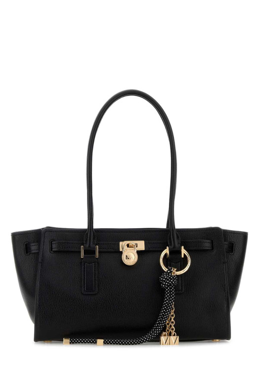 Черная кожаная сумка для покупок Hamilton Черная MICHAEL BY MICHAEL KORS (30F5GNXT0L)