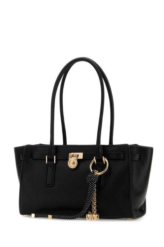 Черная кожаная сумка для покупок Hamilton Черная MICHAEL BY MICHAEL KORS (30F5GNXT0L)