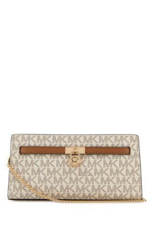 Сумка через плечо Hamilton из печатного полотна, бежевая MICHAEL BY MICHAEL KORS (32F5GNXC0B)