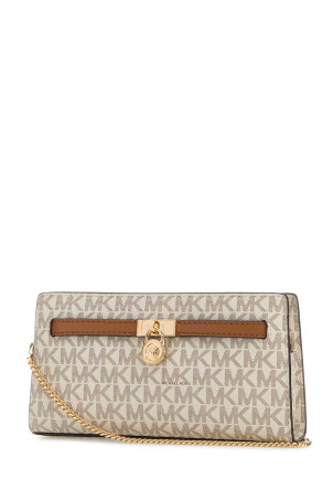 Сумка через плечо Hamilton из печатного полотна, бежевая MICHAEL BY MICHAEL KORS (32F5GNXC0B)