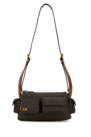 Сумка через плечо Dakota из канваса с принтом, коричневая MICHAEL BY MICHAEL KORS (32S5AM3C5B)