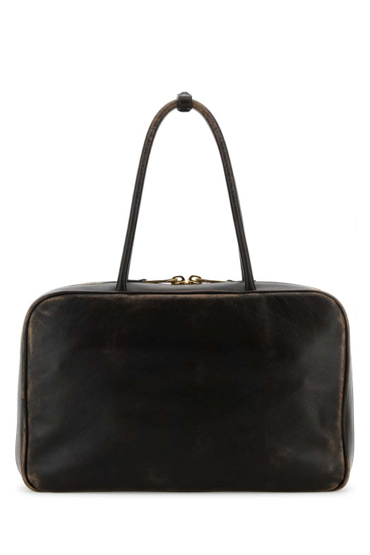 Dark brown leather handbag MIU MIU (5BB117VMONAF6P)