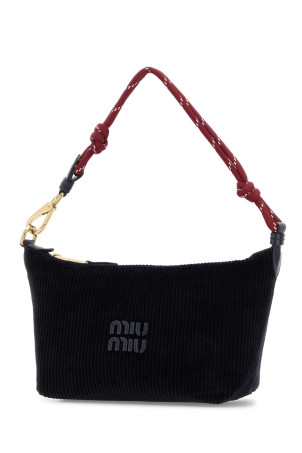 Midnight blue corduroy shoulder bag MIU MIU (5NE8412IG4)