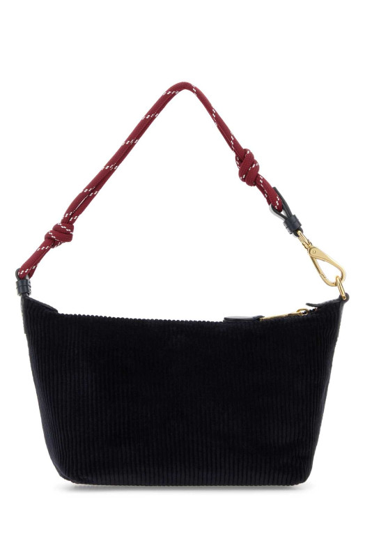 Сумка через плечо из вельвета цвета «полуночный синий» MIU MIU (5NE8412IG4)