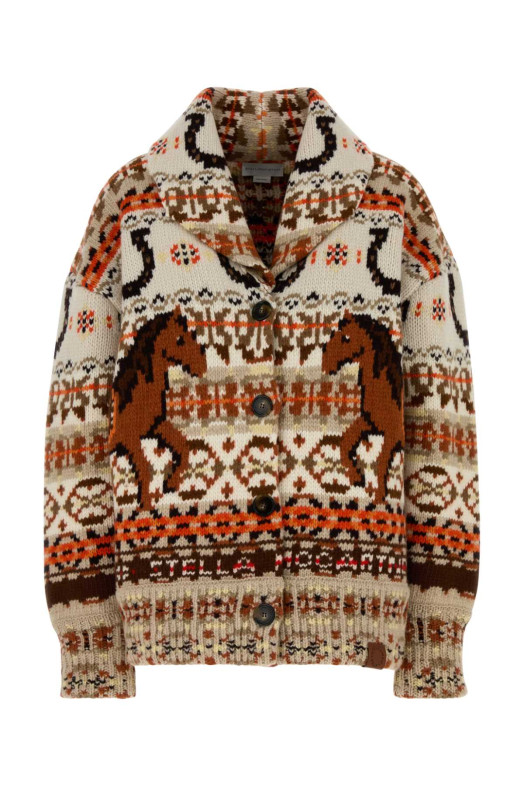 Embroidered wool Fair Isle oversize cardigan STELLA McCARTNEY (6K11583S2614)