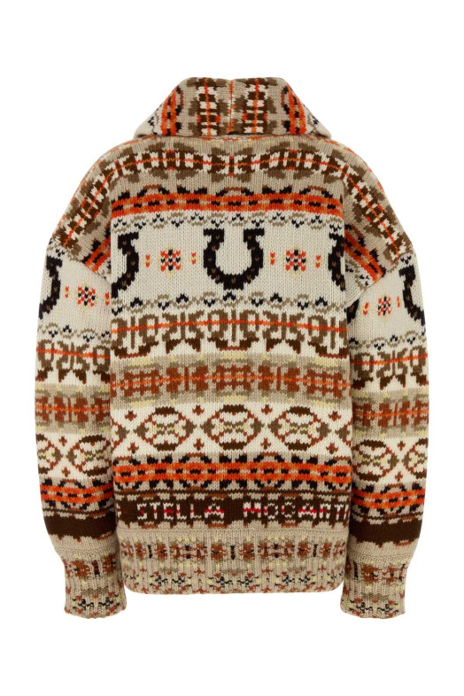 Embroidered wool Fair Isle oversize cardigan STELLA McCARTNEY (6K11583S2614)