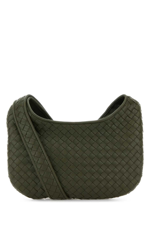 Army green leather small Veneto crossbody bag BOTTEGA VENETA (836918V5RI1)