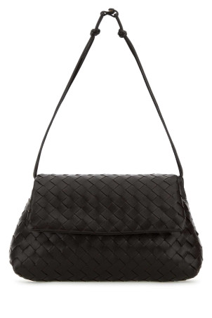 Dark brown leather clutch BOTTEGA VENETA (857657V3IV0)