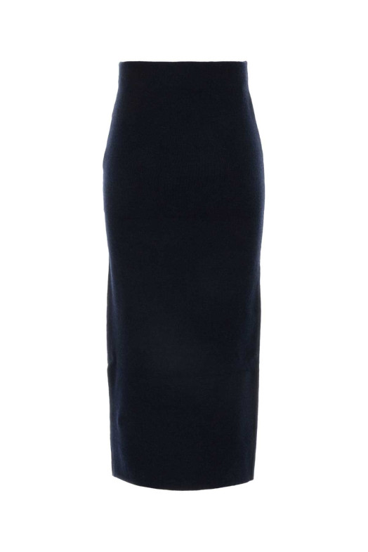 Midnight blue wool blend skirt Blue SELF PORTRAIT (AW24168MSKBL)