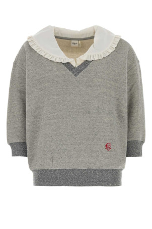 Сірий топ з бавовняної суміші White CHLOE (CH25WJH17194) CHLOÉ