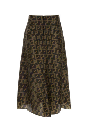Embroidered silk skirt FENDI (FQ7601A8G3)