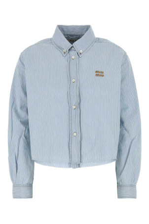 Embroidered chambray shirt MIU MIU (GWC131SOOO17NO)