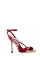 Красные атласные сандалии Lula 100 JIMMY CHOO (LULA100BPZ)