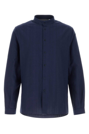 Navy blue cotton shirt BRUNELLO CUCINELLI (MA6760625)