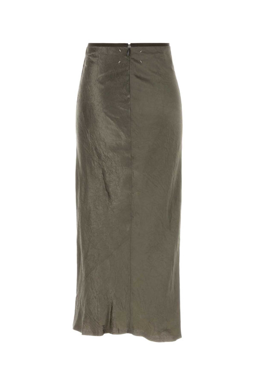 Grey satin skirt MAISON MARGIELA (S29MA0512M35586)