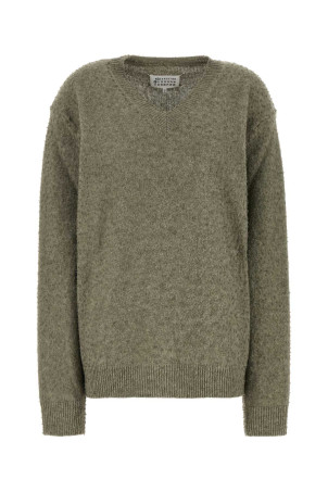 Sage green wool blend sweater MAISON MARGIELA (S50HN0011M13108)