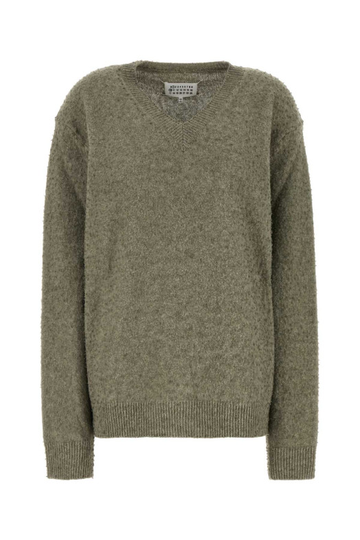 Sage green wool blend sweater MAISON MARGIELA (S50HN0011M13108)