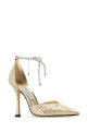 Золотые туфли Stevie 100 Коричневые JIMMY CHOO (STEVIE100GZB)