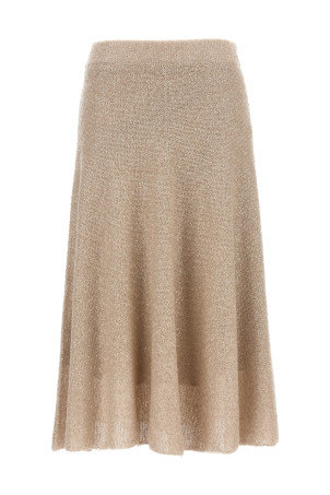 Спідниця з трикотажу з паєтками Бежева BRUNELLO CUCINELLI MDJ547689C9589
