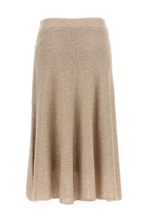 Спідниця з трикотажу з паєтками Бежева BRUNELLO CUCINELLI MDJ547689C9589