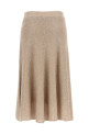 Юбка из трикотажа с пайетками Бежевая BRUNELLO CUCINELLI MDJ547689C9589