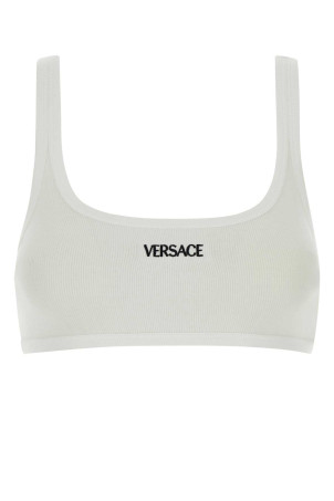 White stretch cotton bra VERSACE (10231421A09551)