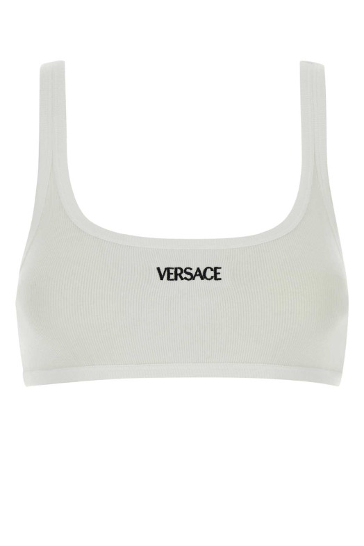 White stretch cotton bra VERSACE (10231421A09551)