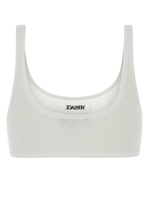 White stretch cotton bra VERSACE (10231421A09551)
