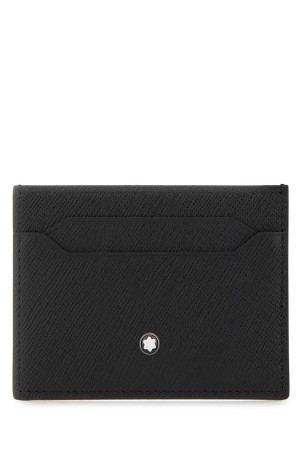 Black leather card holder MONTBLANC (130324)